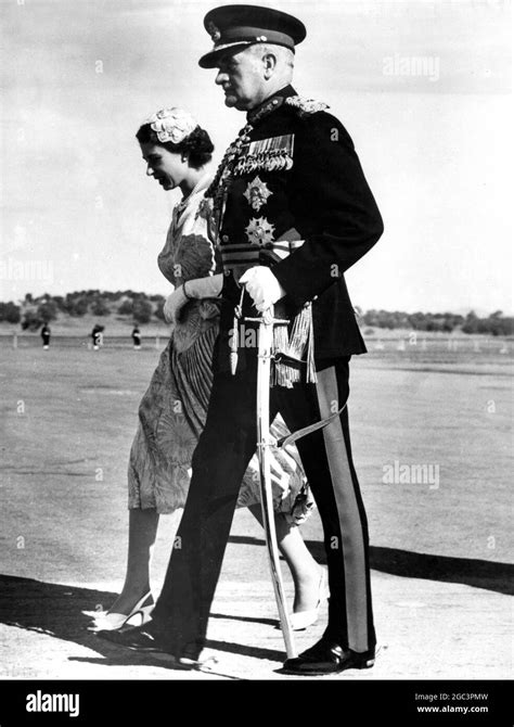 The Queen In Australia Field Marshal Sir William Slim The Governor