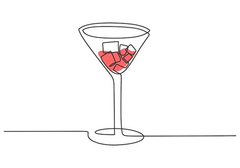 Premium Vector Continuous One Line Drawing Of A Glass Of Wine