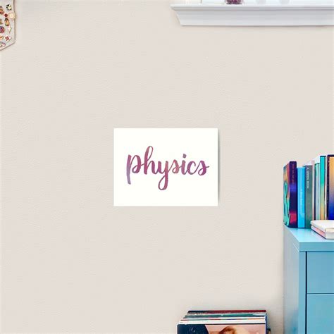 "Physics Watercolor Calligraphy Label" Art Print for Sale by the-bangs ...