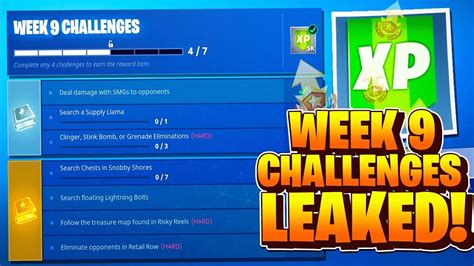 Fortnite Week 9 Challenges Leaked Fortnite Season 5 Battle Pass Week 9