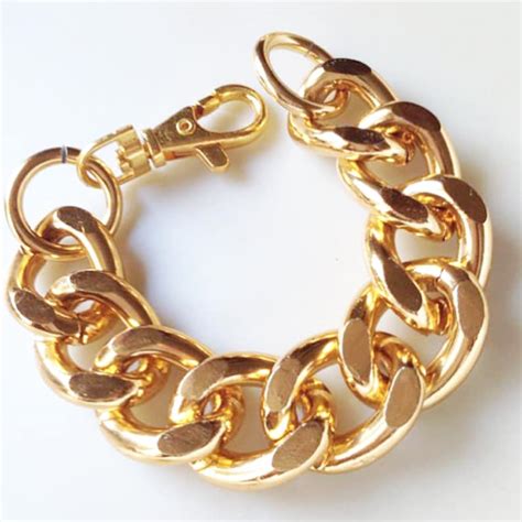 Large Chunky Gold Chain Bracelet Chunky Chain Bracelet Chunky Chain