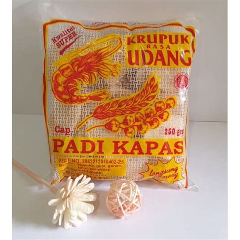 Jual Kerupuk Krupuk Udang Cap Padi Kapas Ukuran Kecil Kancing Gr