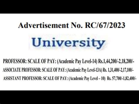 Permanent Assistant Professor Vacancies In Top Govt College UGC 7th