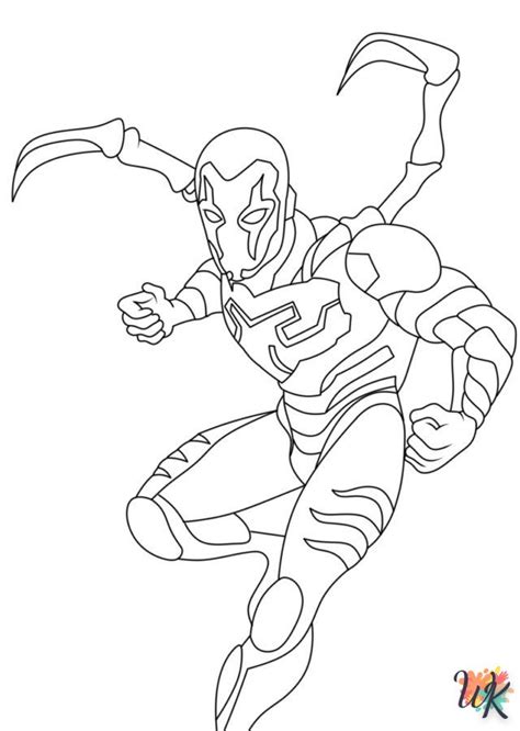 Coloriage Blue Beetle Superh Ros Imprimable Gratuit