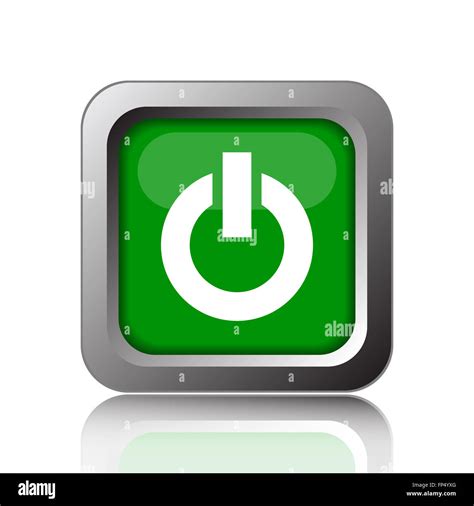 Power button icon. Internet button on black background Stock Photo - Alamy