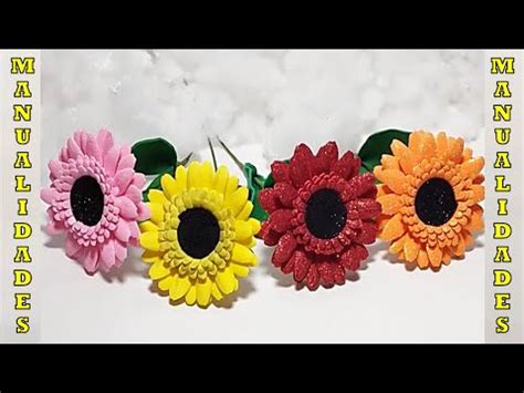 Hermosas Flores Hechas Con Fomix Para Decorar Tu Hogar YouTube