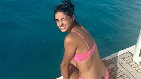 Ananya Panday Flaunts Toned Body In Pink Bikini Takes Barbie Theme