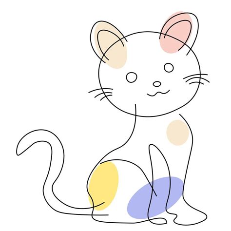 outline cat drawing 6659551 Vector Art at Vecteezy