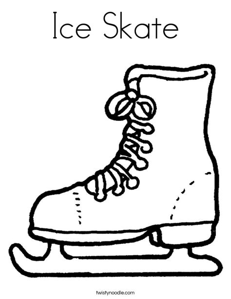 Ice Skate Coloring Page Free Printable