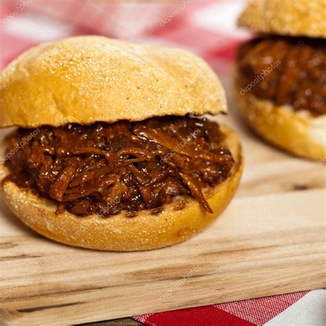 BBQ Pulled Pork Sandwich — Stock Photo © alisafarov #48813903