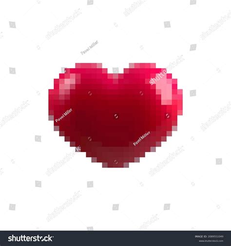 Pixel Art Heart Love Valentine Stock Vector Royalty Free 2089551049