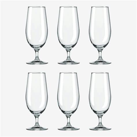 Stemmed Pilsner Glasses Crystal Set Of 6 By Rona Glassworks Fy