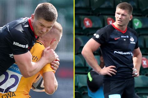 Saracens star Owen Farrell sent off for vicious high tackle on 18-year ...