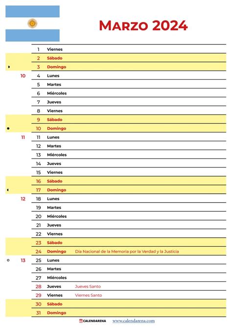 Calendario Marzo 2024 Para Imprimir Argentina Calendario De Marzo Calendario Junio