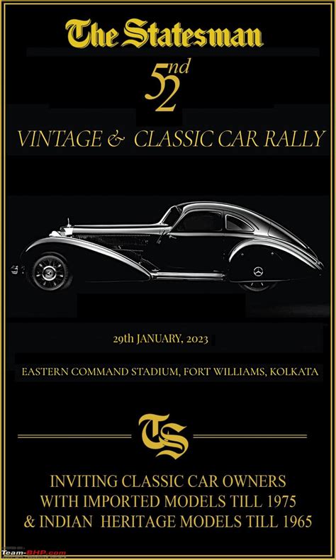 The Statesman Vintage & Classic Rally 2023 | Kolkata on 29th Jan - Team-BHP