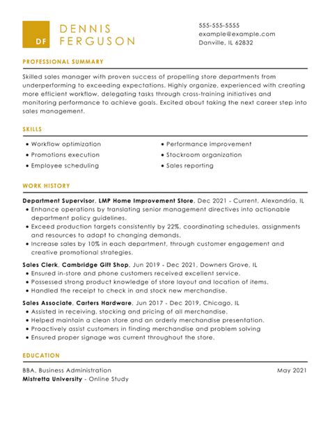 Supervisor Resume Examples To Use In 2024