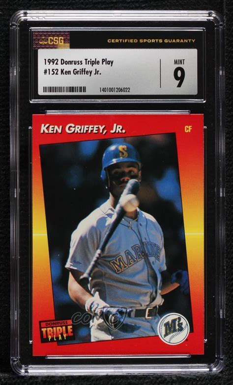 Ken Griffey Jr 1992 Donruss Triple Play 152 Graded CSG 9 Mint HOF EBay