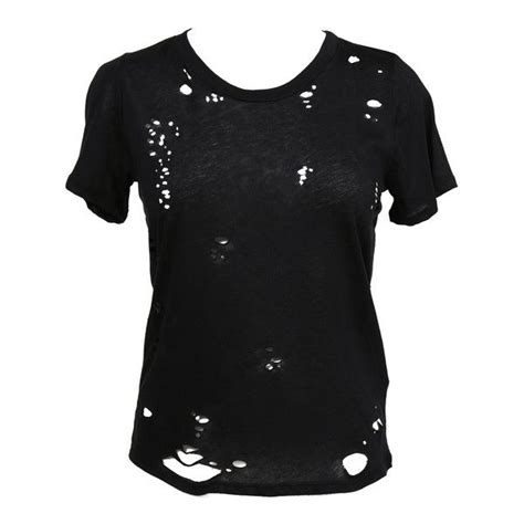 Distressed Holey Tee Black Black Tee Destroyed T Shirt Distressed Shirt