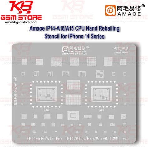 Amaoe IP14 A16 A15 CPU Nand Reballing Stencil For IPhone 14 Series