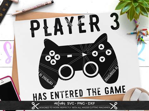 Player Entered The Game Svg Files For Cricut Etsy Australia