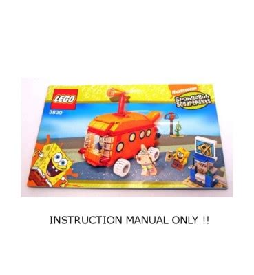 LEGO 3830 Spongebob The Bikini Bottom Express INSTRUCTION MANUAL ONLY EBay