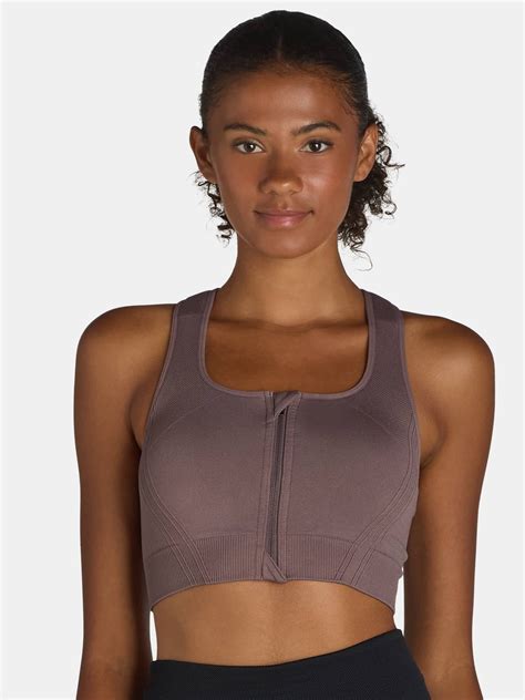 Avia Women S Medium Support Zip Front Sports Bra Sizes S 3xl