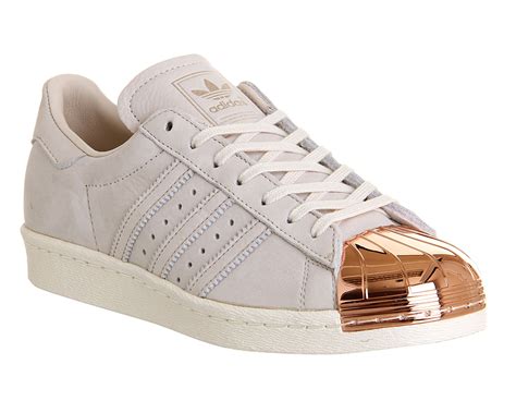 Adidas Superstar 80s Rose Gold Metallic White Leather Unisex Sports Adidas Superstar Gold