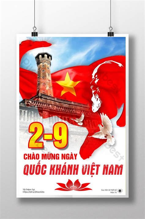 Poster Chào Mừng Quốc Khánh Việt Nam Với Lá Cờ đỏ Rực Rỡ | PSD Tải xuống miễn phí - Pikbest ...