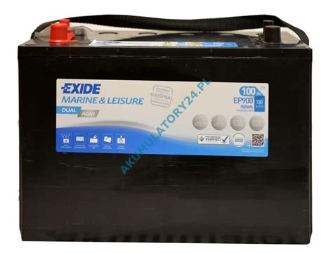 Exide Dual Agm Ep900 100ah 720a L Lewy Plus