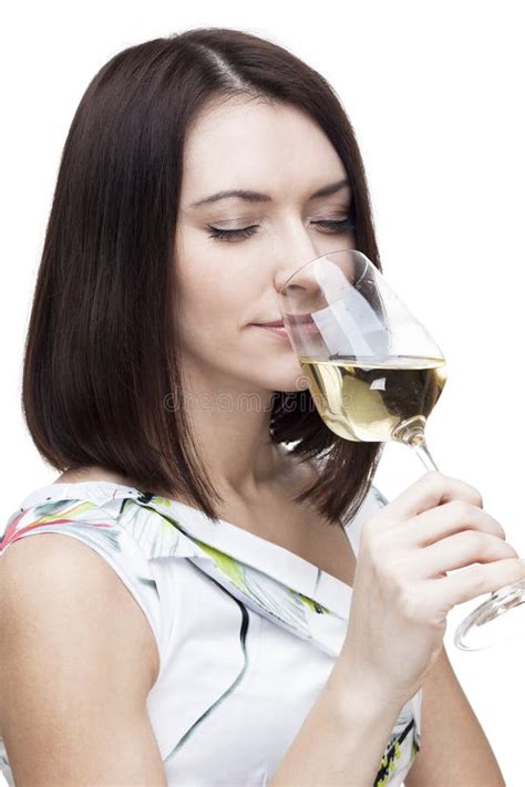 Woman Holding Wine Glass Stock Image Image Of Years 33527037