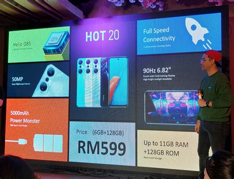 Siri Infinix HOT 20 Dilancar Di Malaysia Kamera 50MP Skrin 6 82 Inci Bermula RM499 TechNave BM