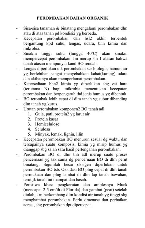 Bahan Organik Tanah PDF