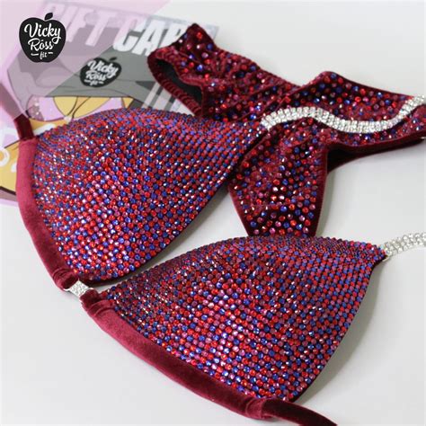 Plum Bikini Competition Suit Fitness Npc Ifbb Bikini Vicky Ross Fit