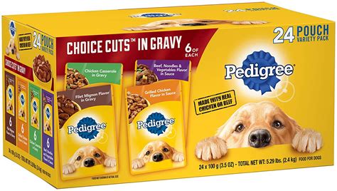 Pedigree Choice Cuts in Gravy Adult Wet Dog Food Pouches, 24 count as ...