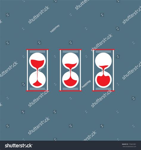 Three Steps Hourglass Flat Design Stock Vector Royalty Free 175601801 Shutterstock