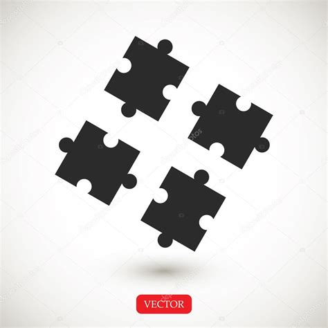 Puzzle Pieces Icons Stock Vector Simva