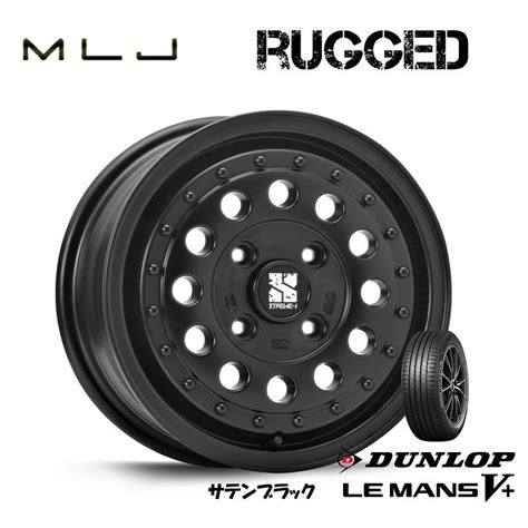 MLJ XTREME J RUGGED エクストリーム J ラギッド 軽自動車 5 0J 14 45 4H100 サテンブラック