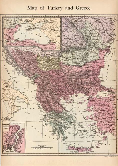 Map of Turkey and Greece - Art Source International