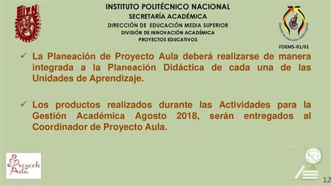 Proyecto Aula Semestre A Instituto Polit Cnico Nacional Ppt Descargar