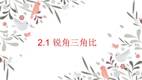 2022年秋青岛版初中数学九年级上册 2 1 锐角三角比 课件 共16张ppt 21世纪教育网