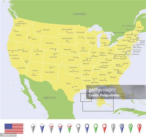 14,332 Usa Map With States And Cities Stock Photos, High-Res Pictures ...