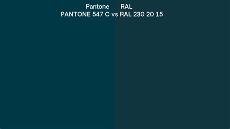 Pantone 547 C Vs Ral Ral 230 20 15 Side By Side Comparison