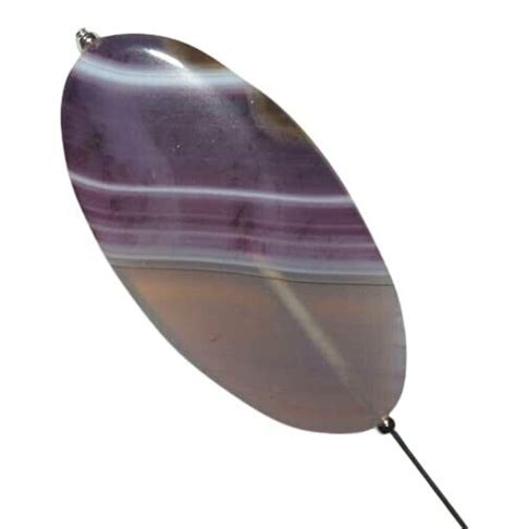 Purple Agate Stone Scarf Shawl Long Stick Pin Hatpin Vintage Style