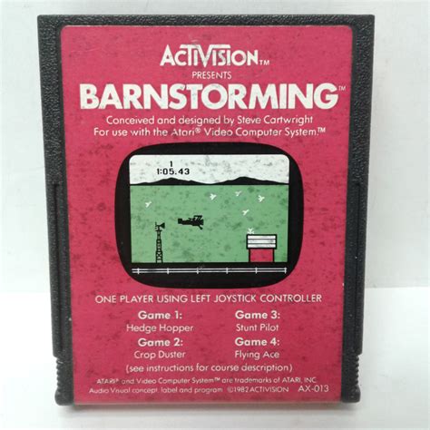 Barnstorming Activision Atari Cartridge Only Milton Wares