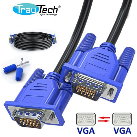 Cable Vga 15 Metros Trautech 15 Pines Doble Filtro Pvc Promart