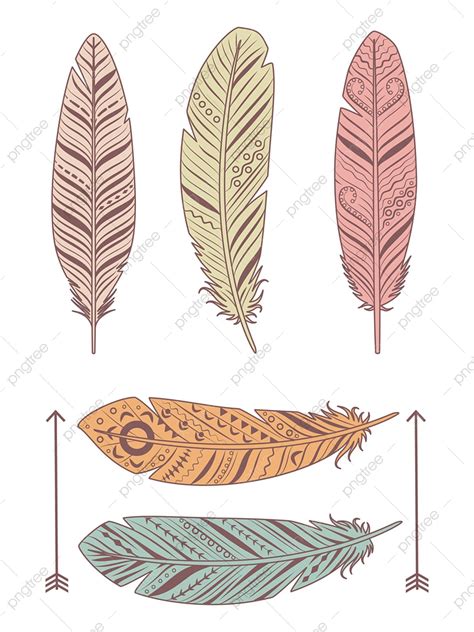 Hand Drawn Feather Vector Hd Images Hand Drawn Feathers Vector