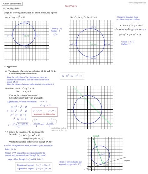 Equations Of Circles Worksheet Answer Key Equations Worksheets