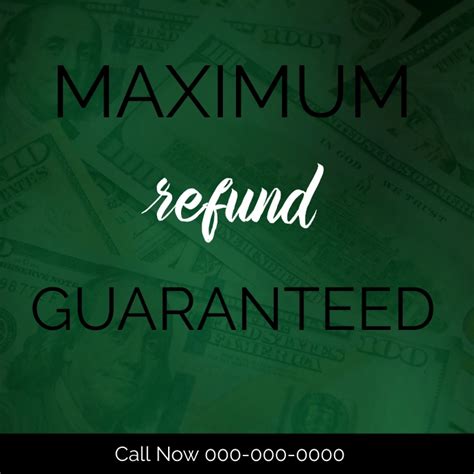 Tax Refund Flyer Template Postermywall