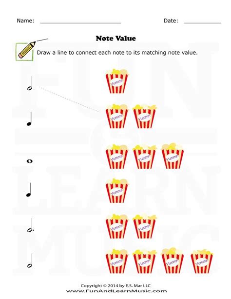 Music Note Recognition Worksheet