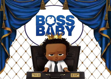 Buy AOYU 7x5ft Boss Baby Royal Prince Baby Shower Backdrop Blue Curtain